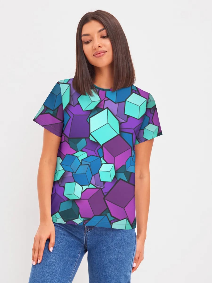 Neon Isometric Cubes