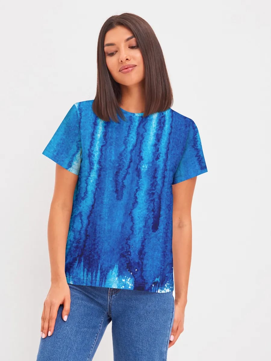 Art Gouttes d'Aquarelle Bleues
