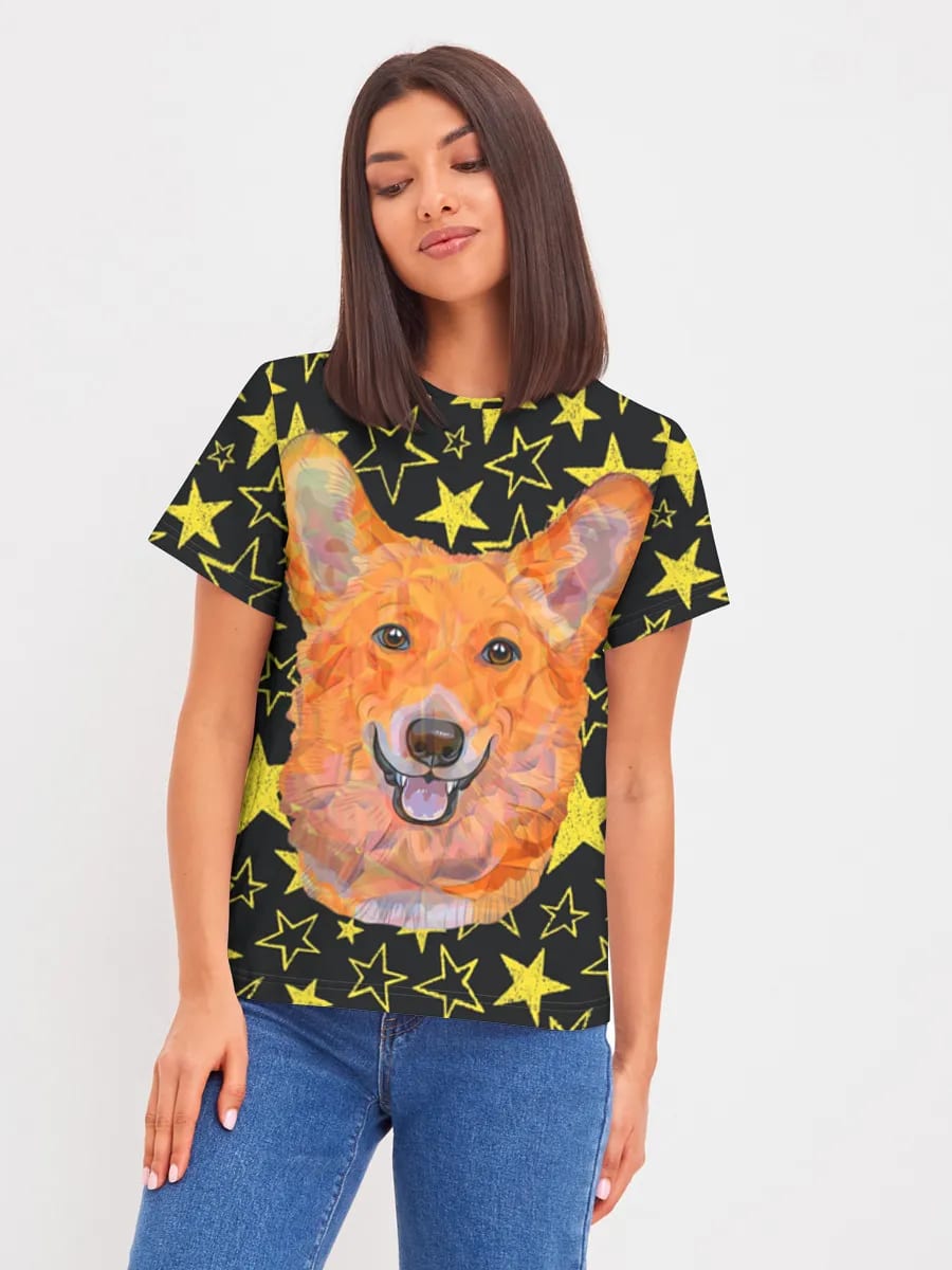Corgi dans la Nuit Étoilée