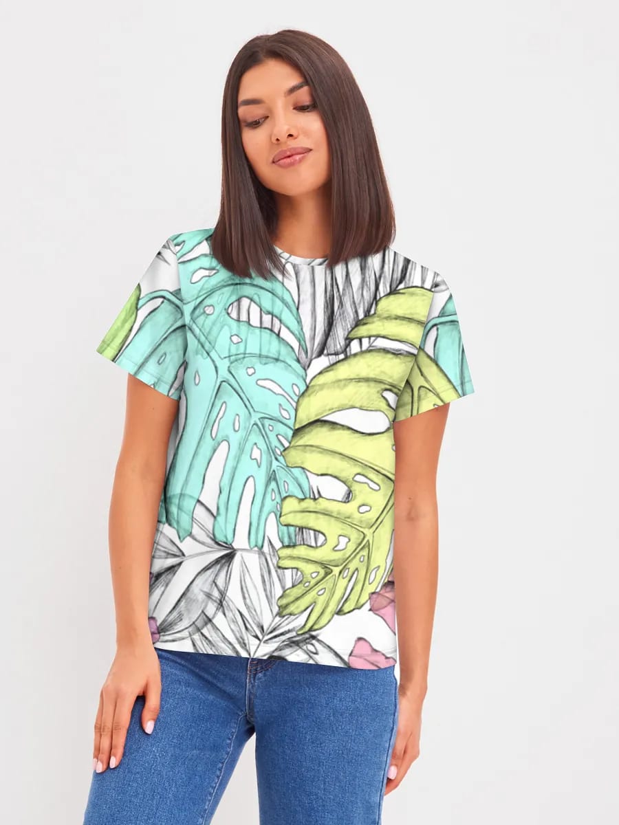 Feuilles de Jungle Monstera Pastel
