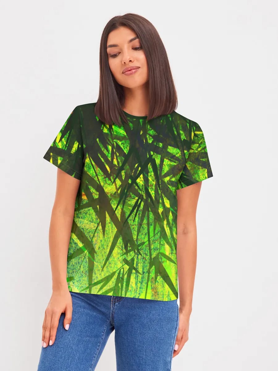 Silhouette de Feuille de Bambou Verte
