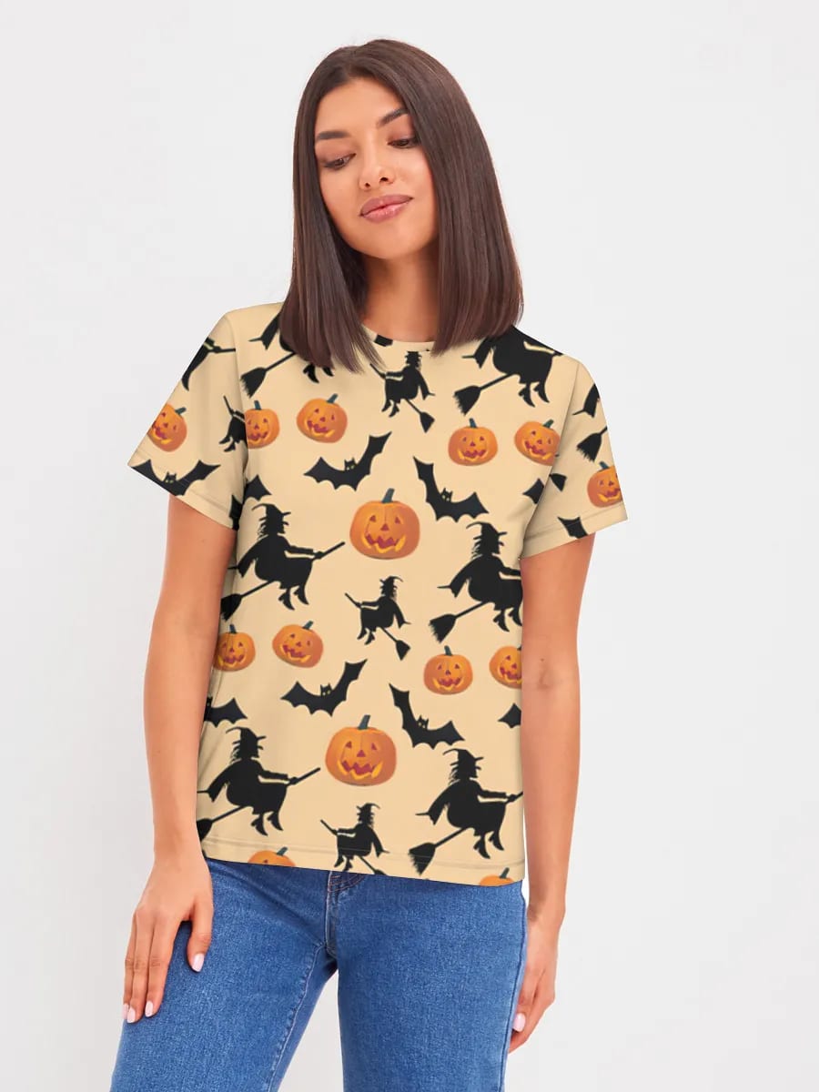 Witch Bats And Pumpkins
