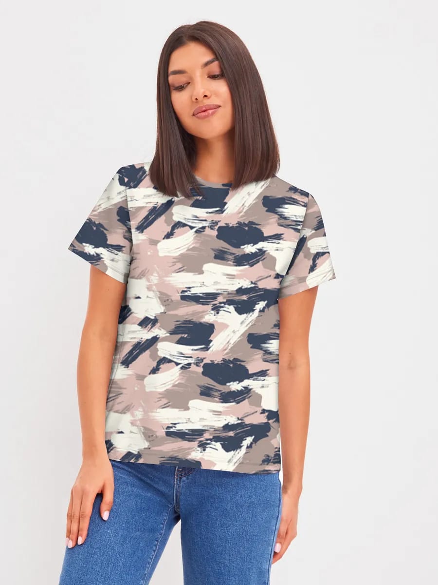Camo Coups de Pinceau Abstraits