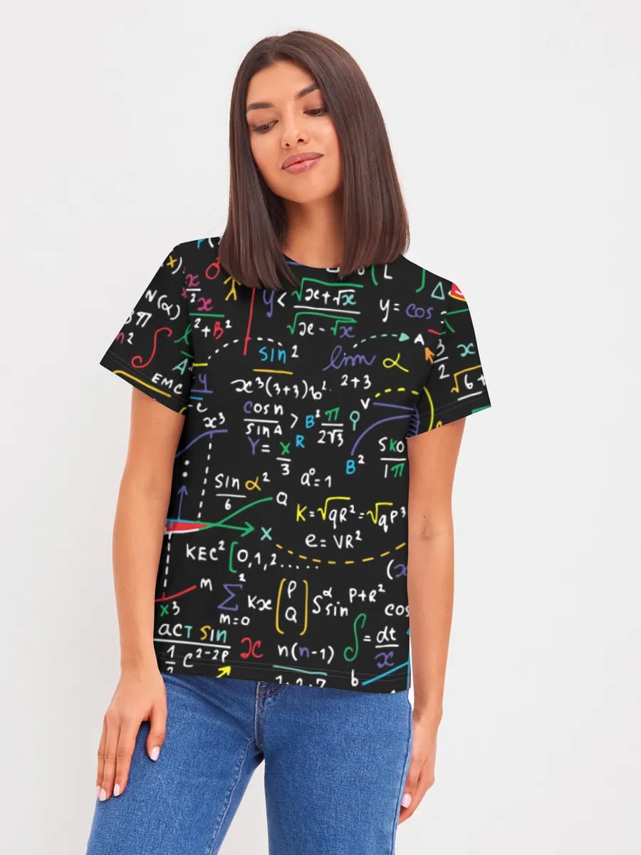 Colorful Math Chalkboard