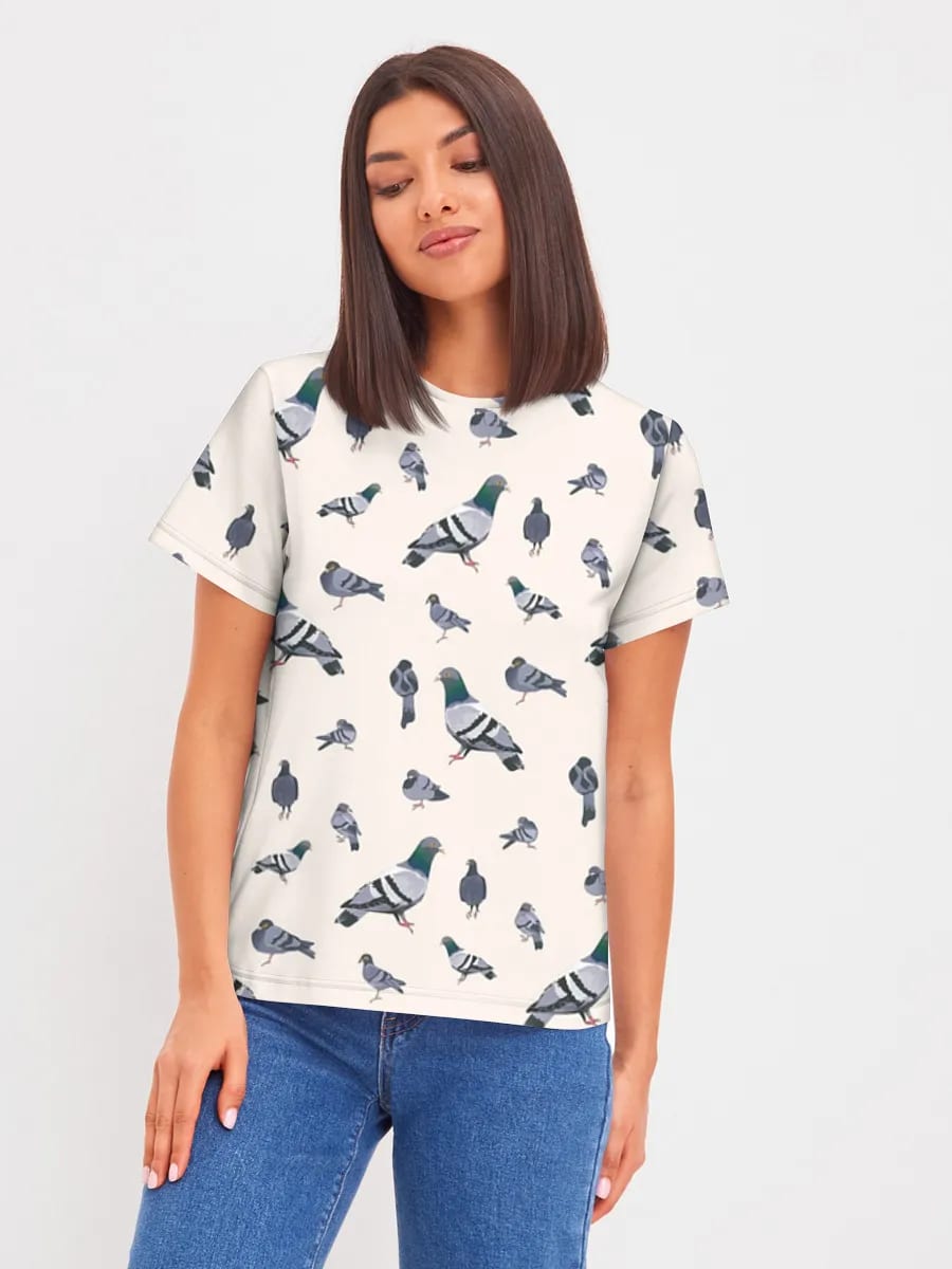 Pigeon Flock Illustration