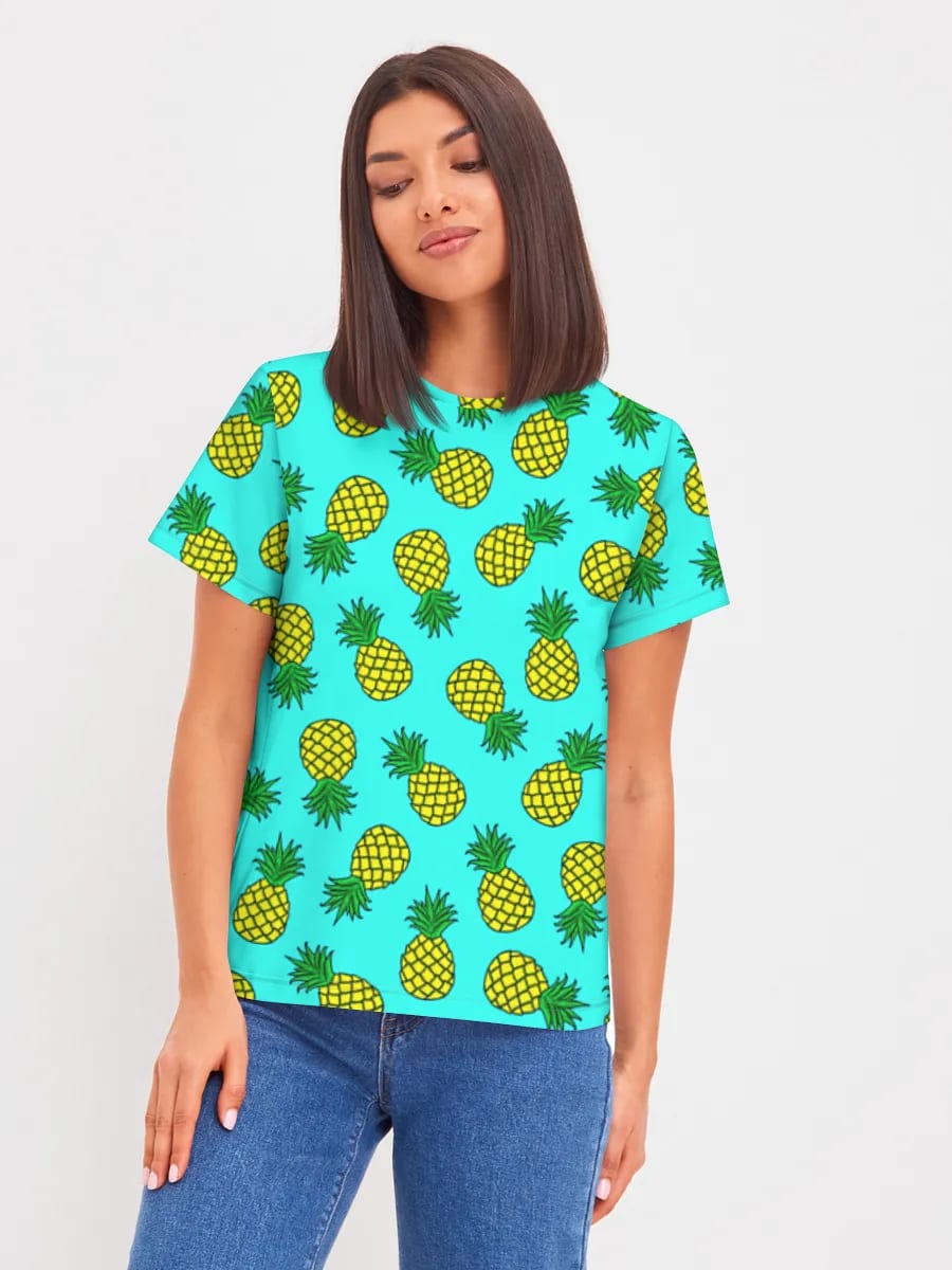Tropik ananas printi