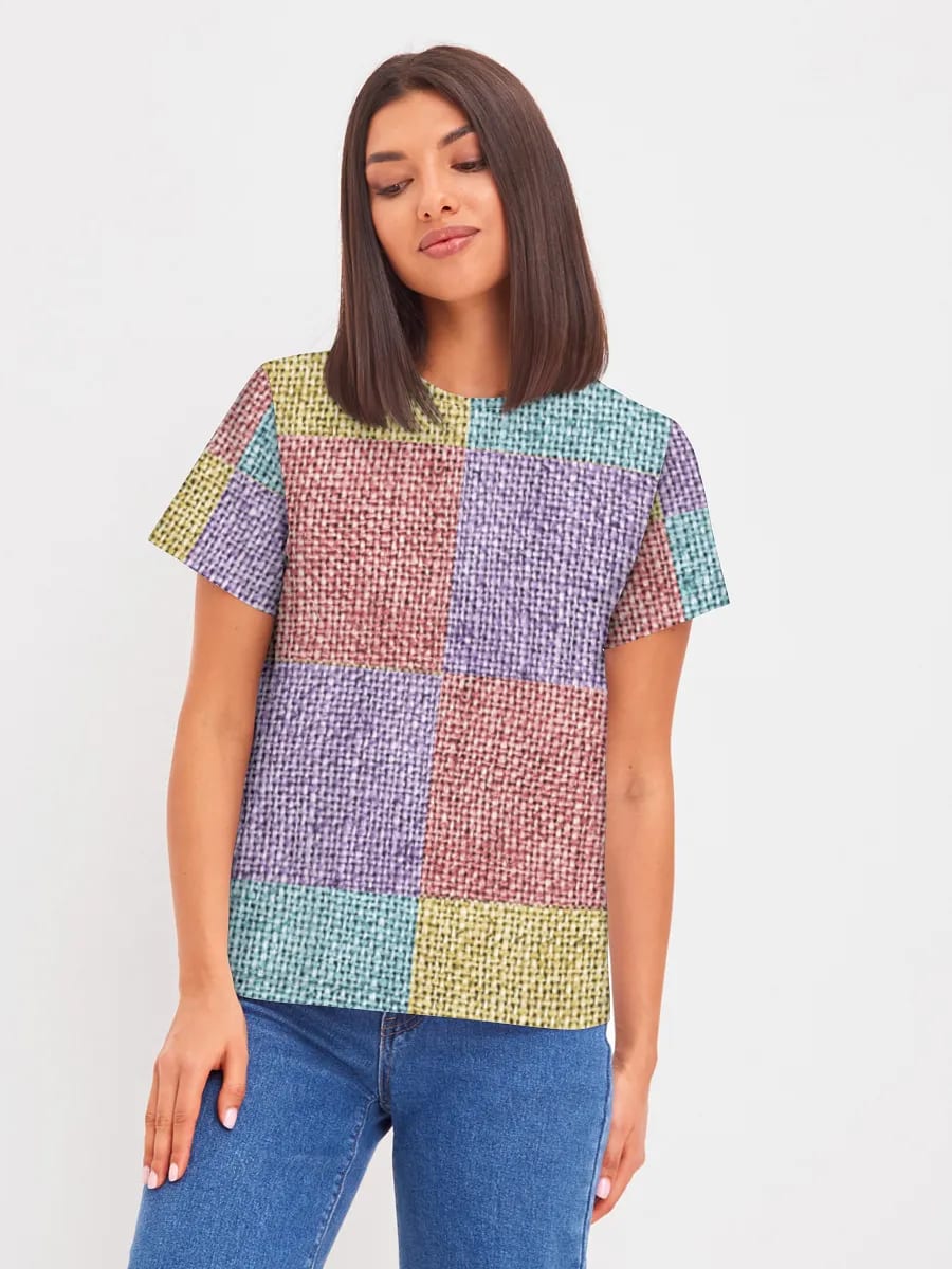 Pastel Burlap Patchwork