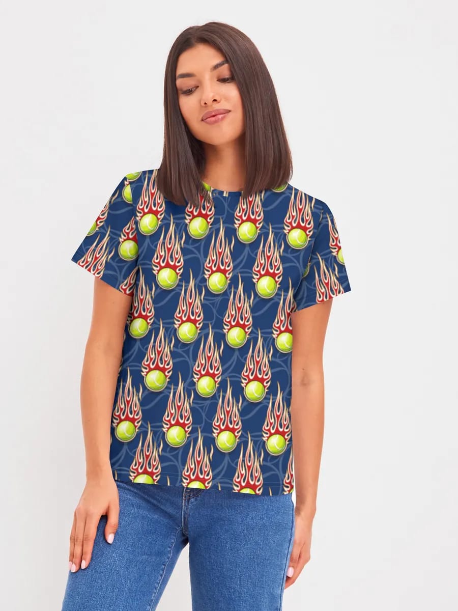 Flammende Tennisbälle
