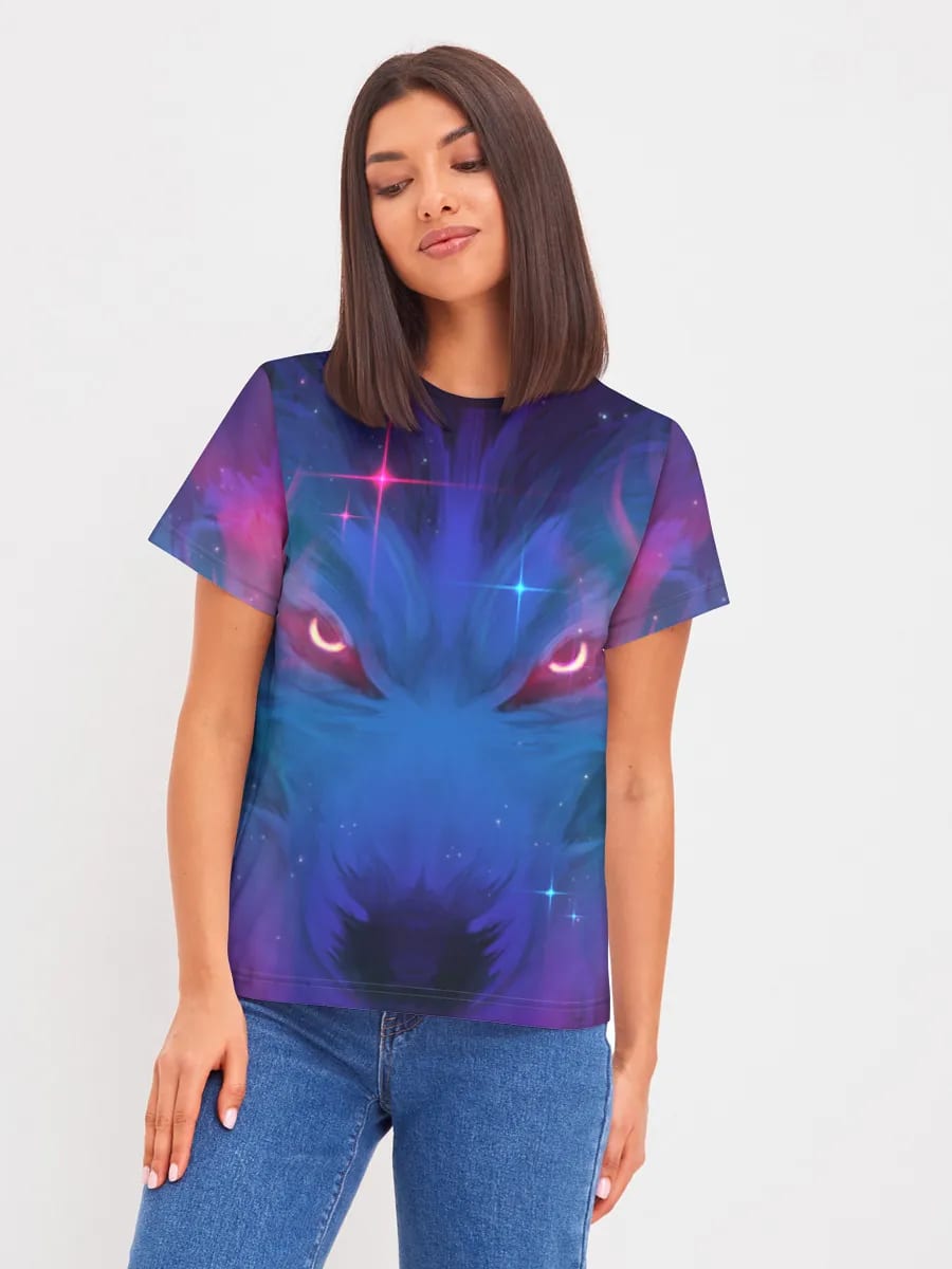 Kosmischer Neon-Wolf