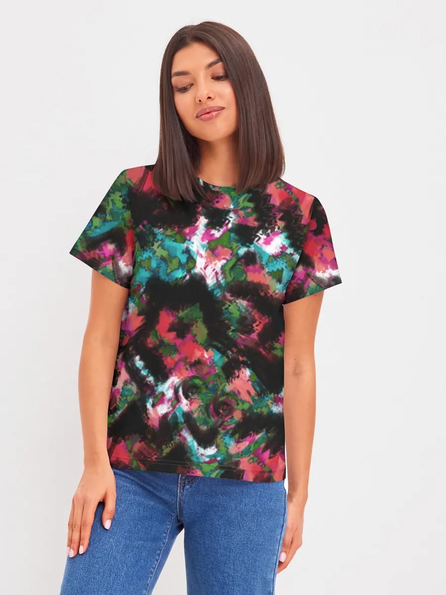 Neon Grunge Abstraktes Camo