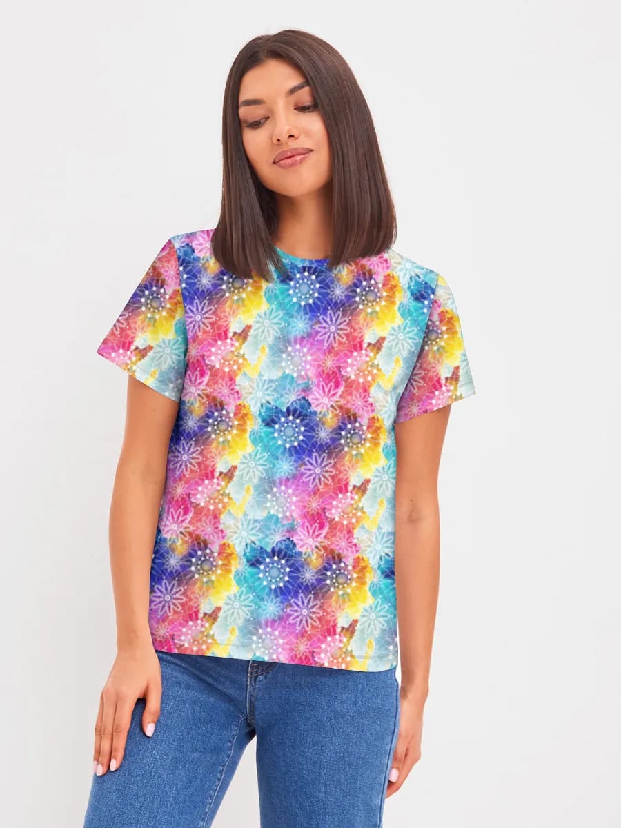 Regenbogen Mandala Aquarell