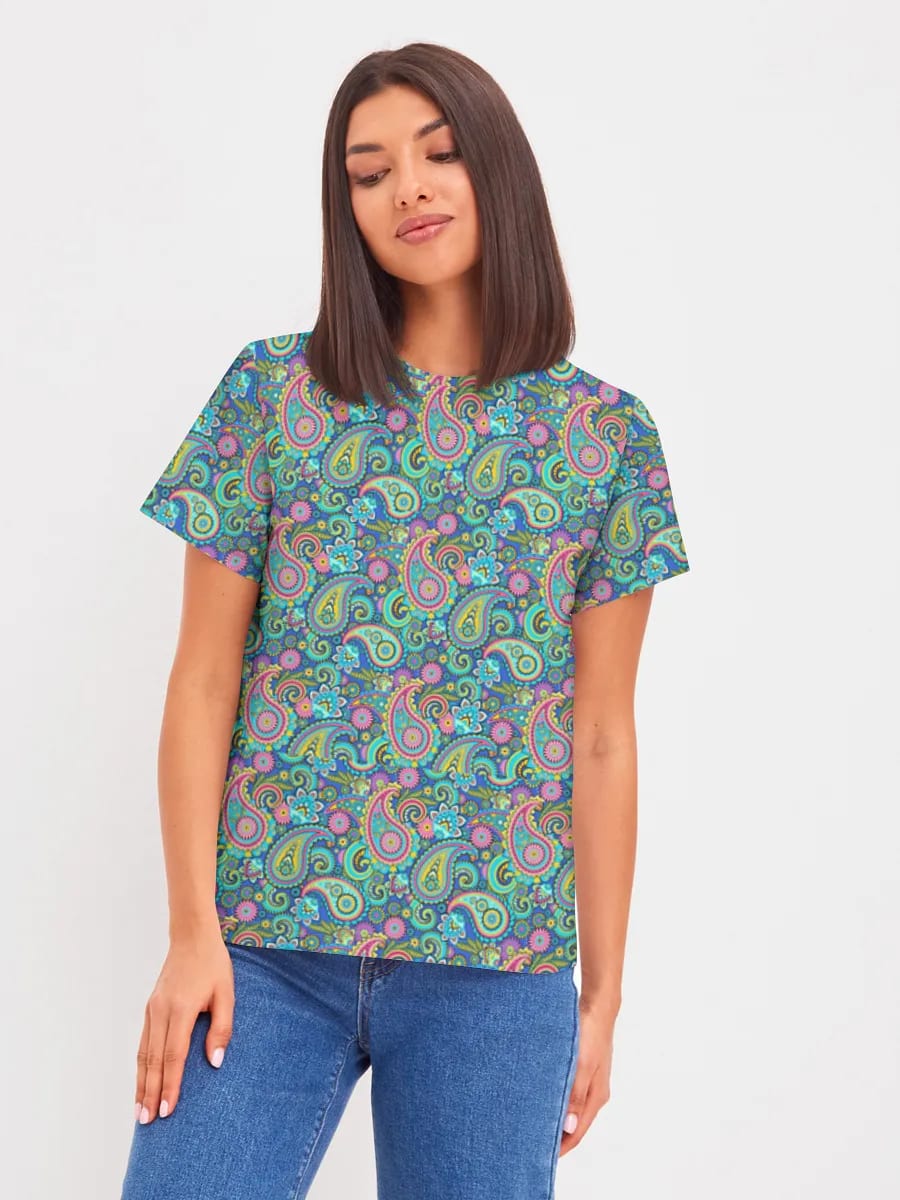 Vibrant Paisley Floral Print