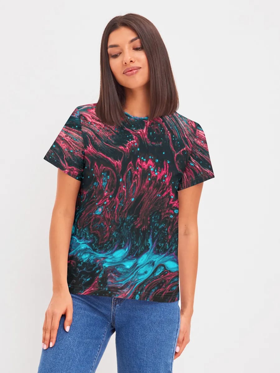 Neon Kosmische Fluid Art