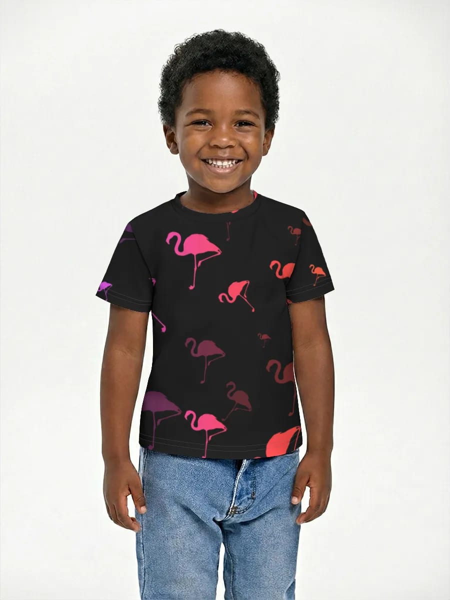 Neon Flamingos On Black