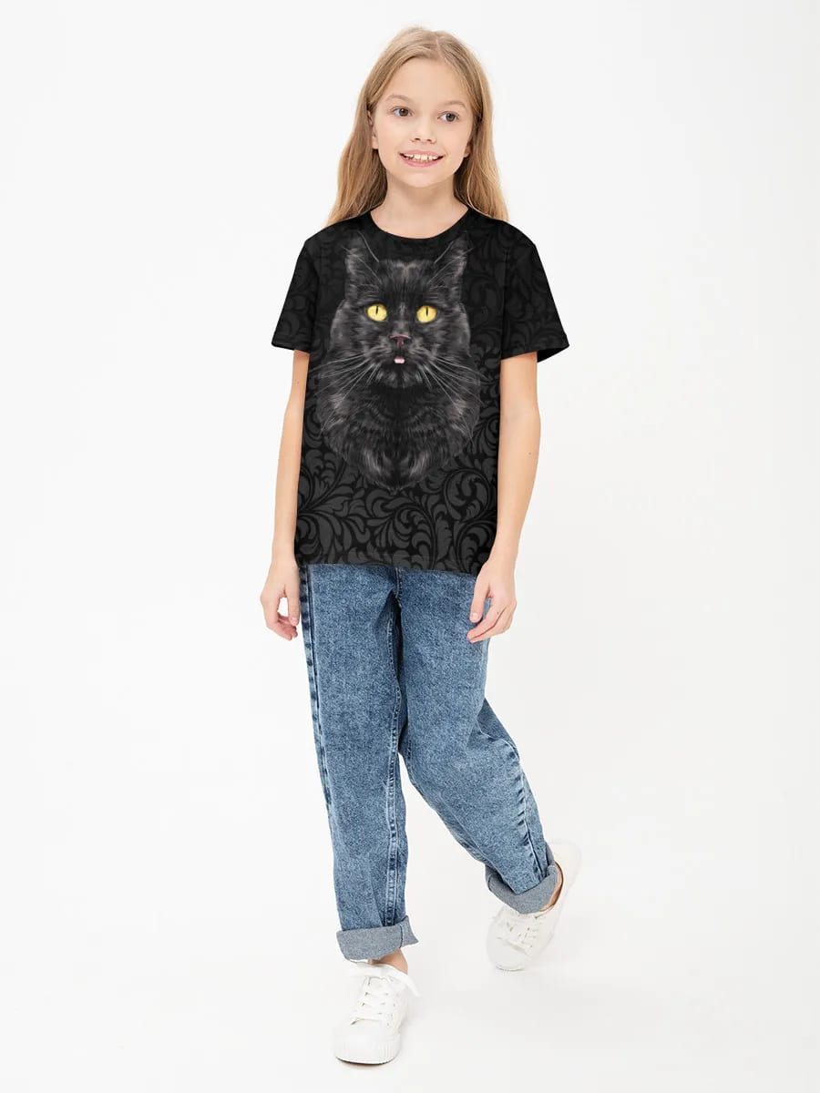 Gothic Schwarze Katze Porträt