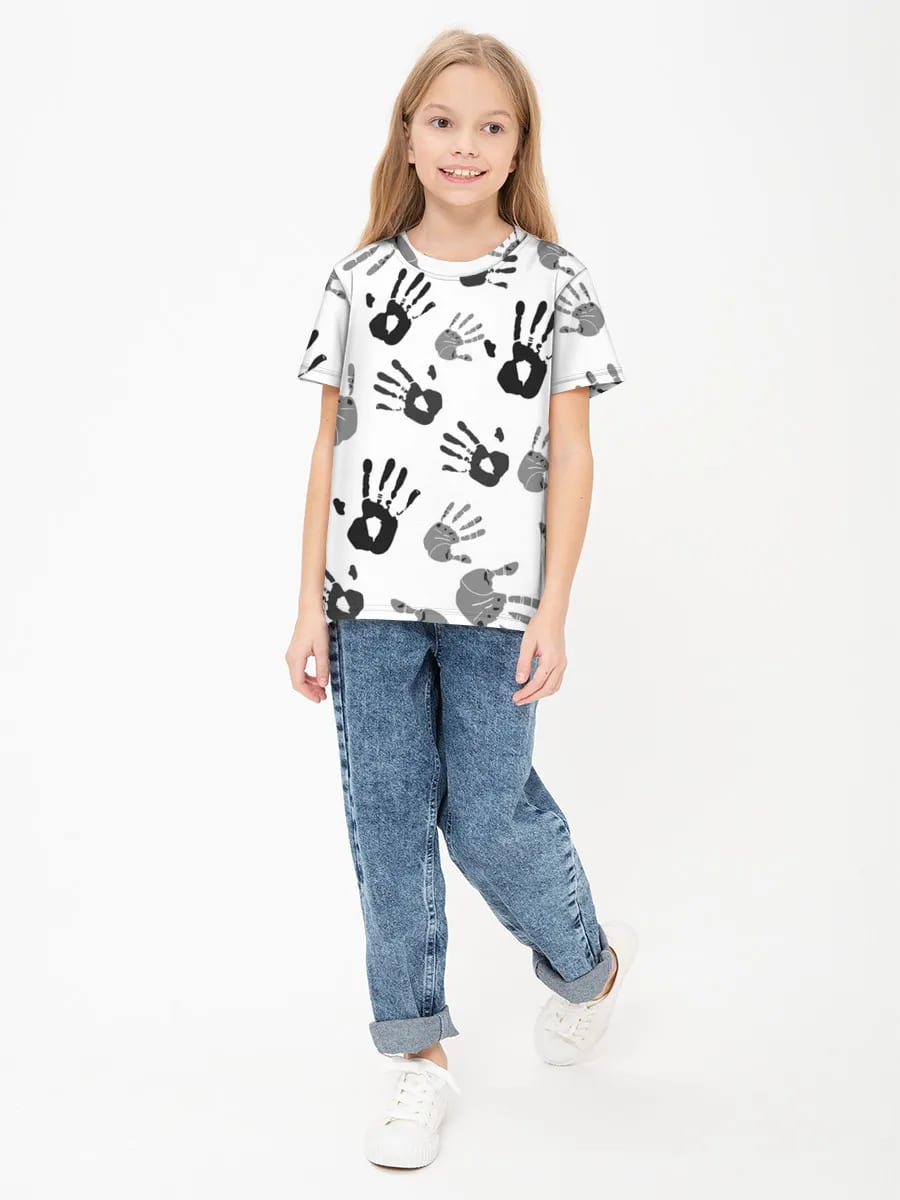 Monochrome Handprint Scatter