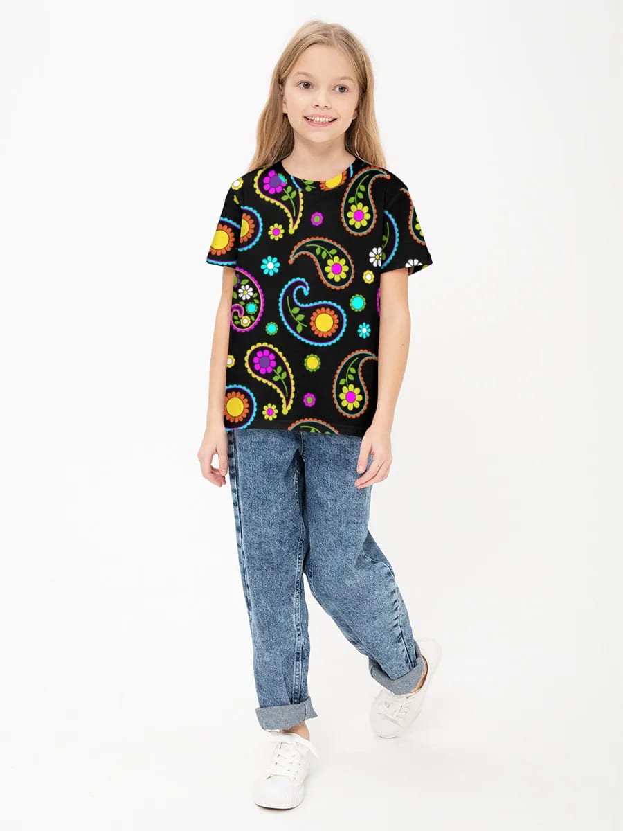 Neon Paisley Blumen
