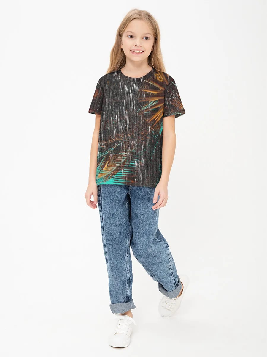 Hojas de palmera tropicales estilo grunge