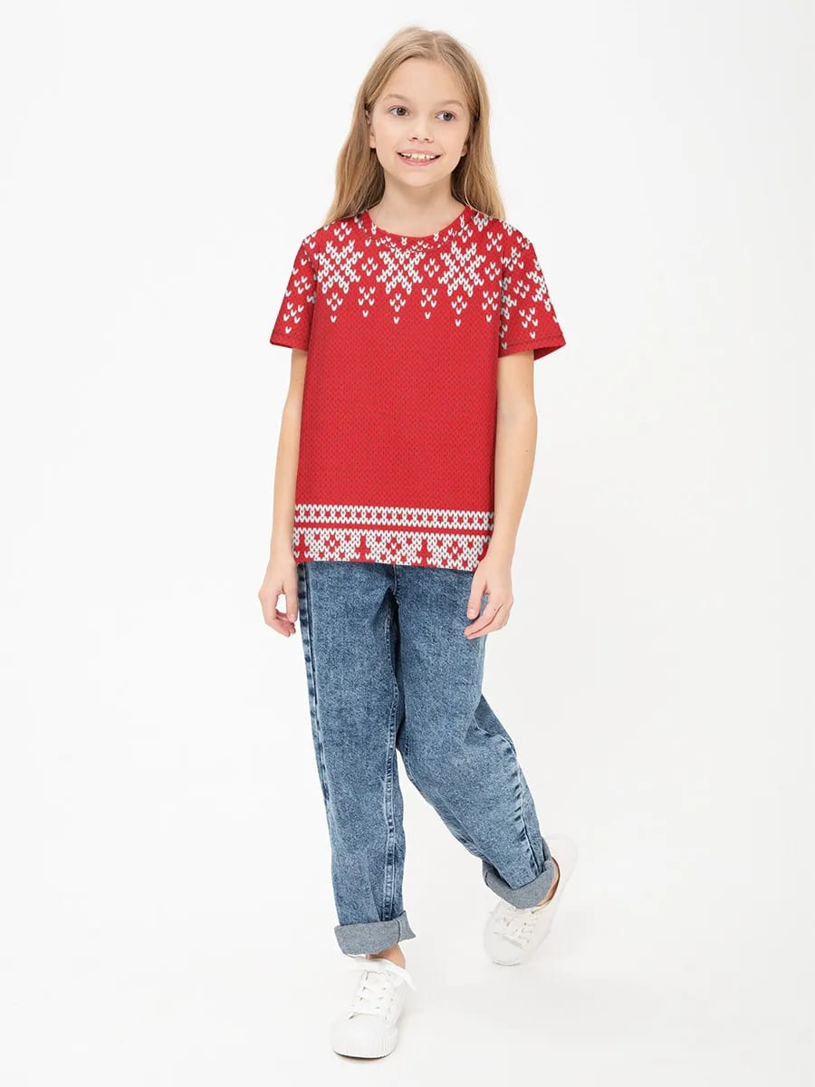 Cœurs Fair Isle Rouges