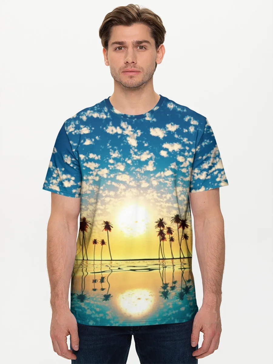 Palm Sunset Reflection