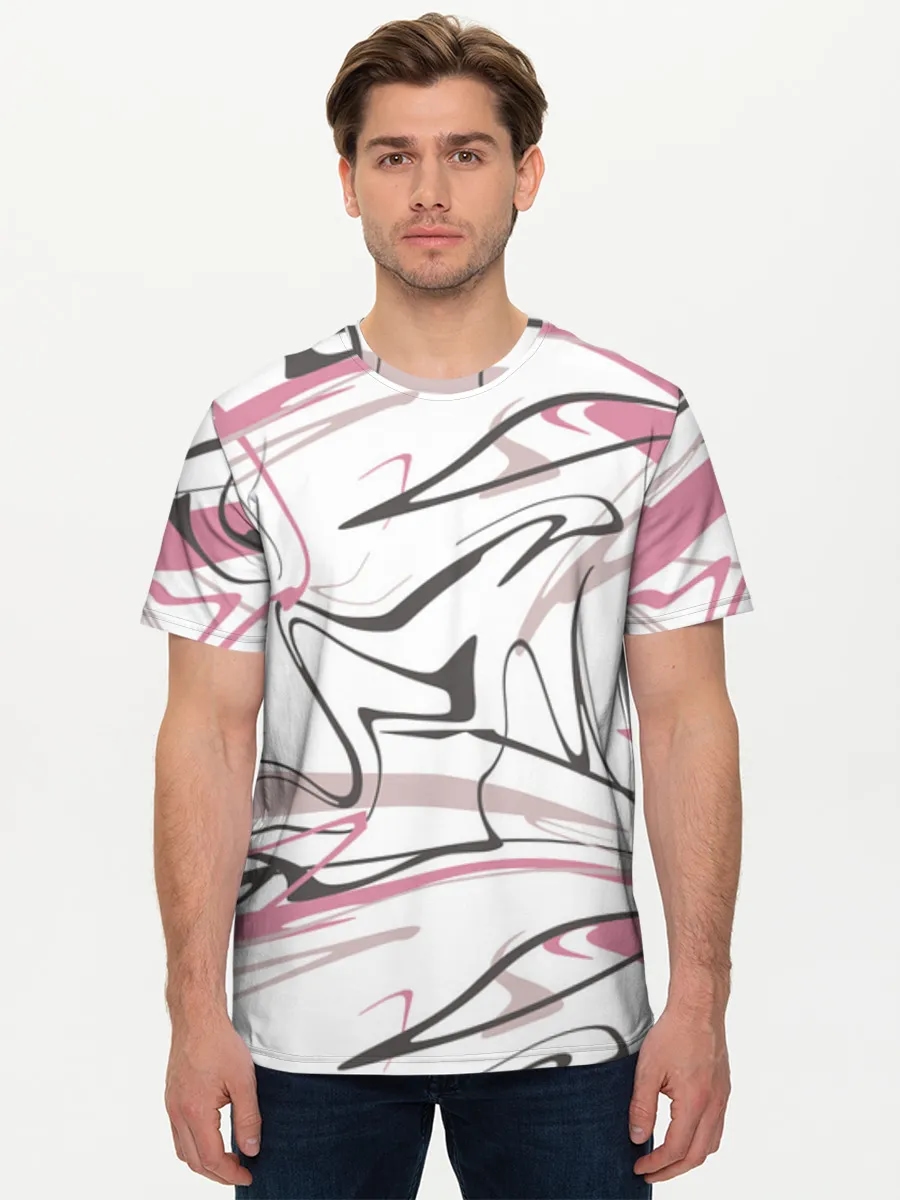 Pink Abstract Scribble Lines