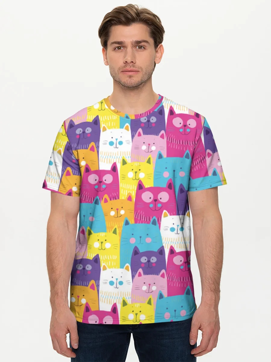 Colorful Cute Cat Faces