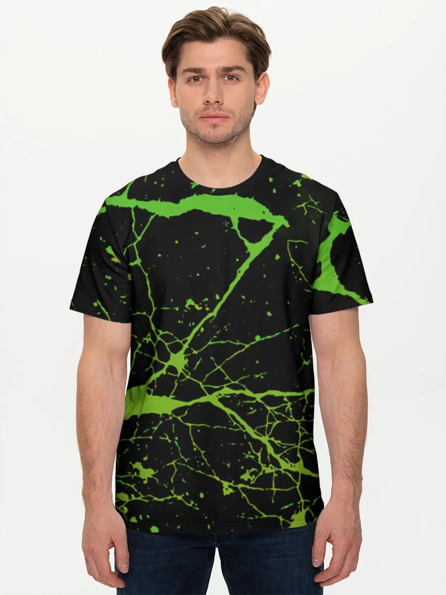 Neon Green Splatter Art