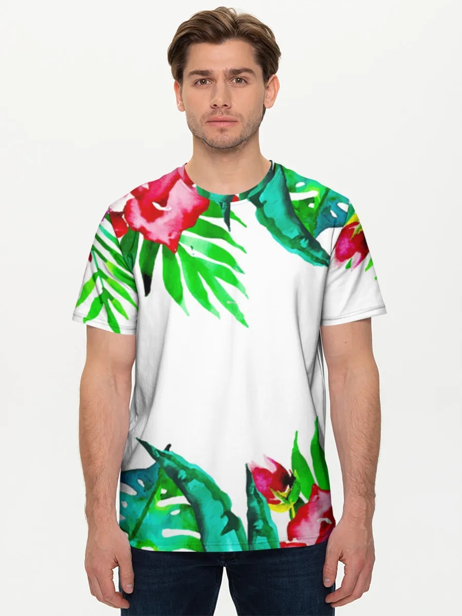 Watercolor Tropical Floral Border