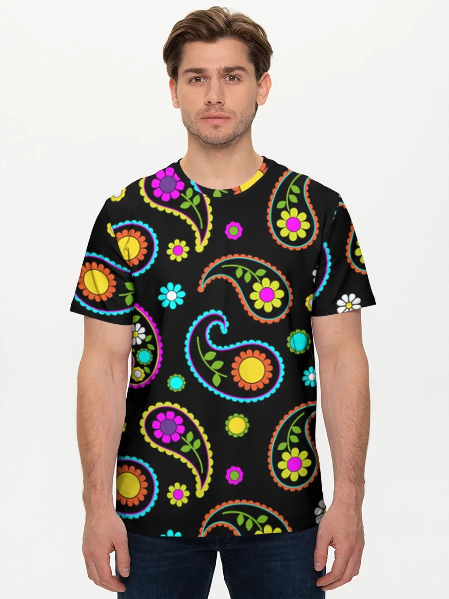 Neon Paisley Flowers