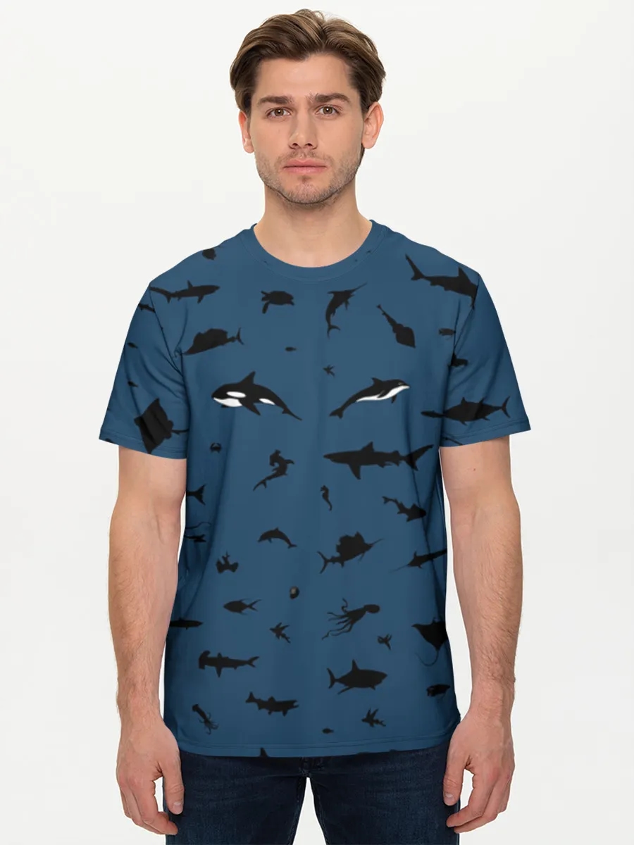 Orcas And Ocean Silhouettes