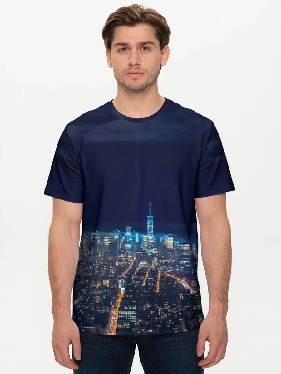 Neon Night City Skyline