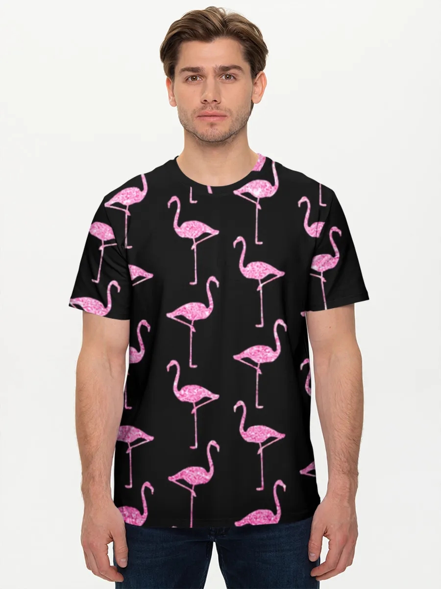 Pink Flamingos On Black