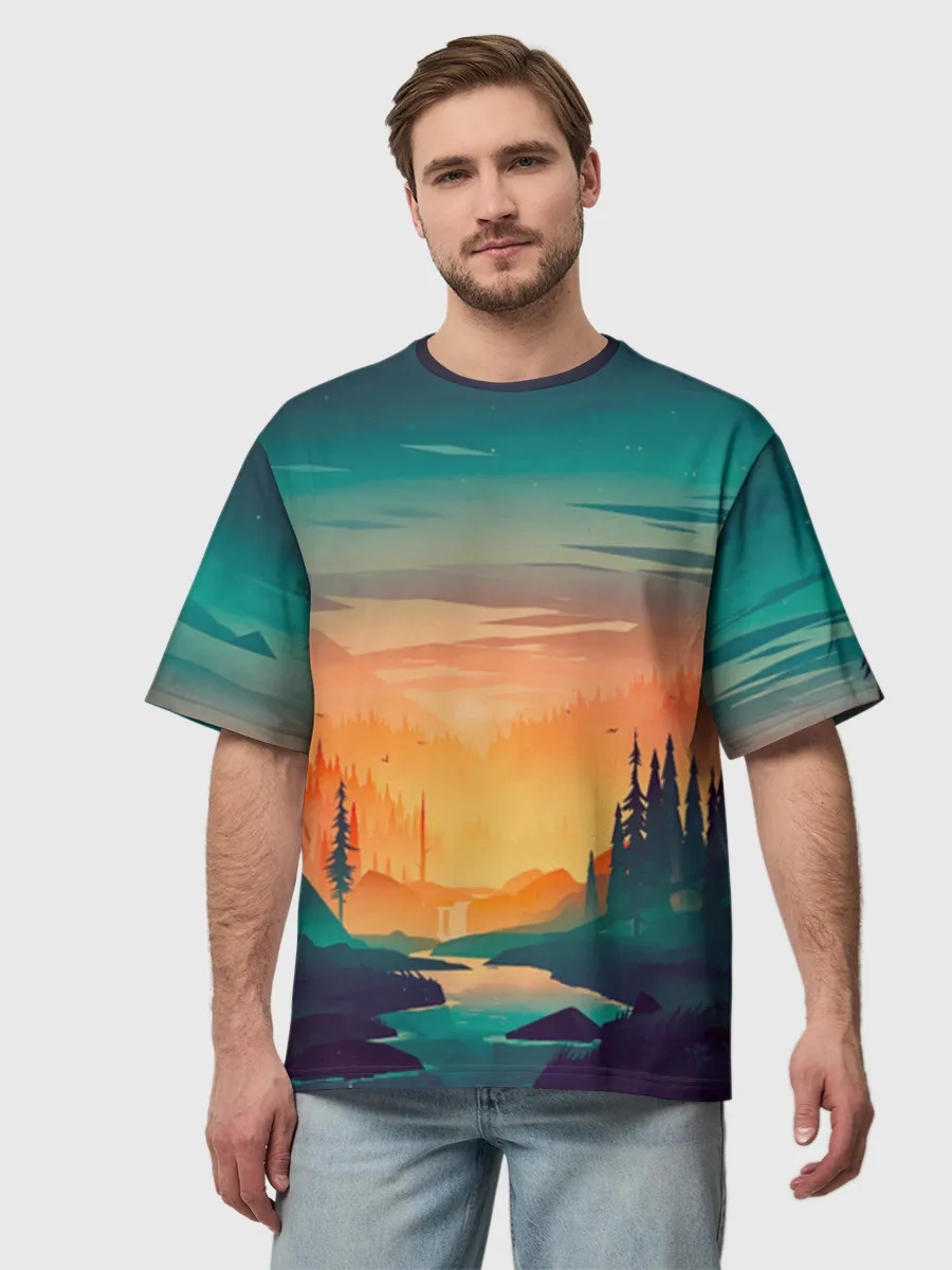 Starry Forest Sunset