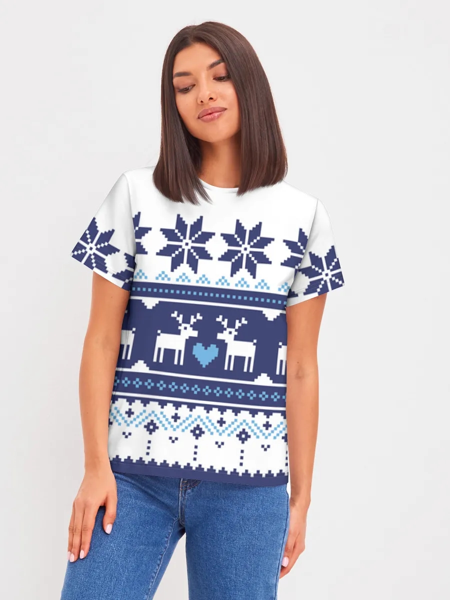 Nordic Reindeer Snowflake Sweater