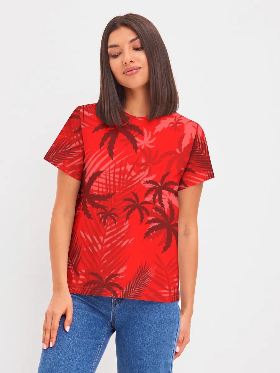 Red Tropical Palms