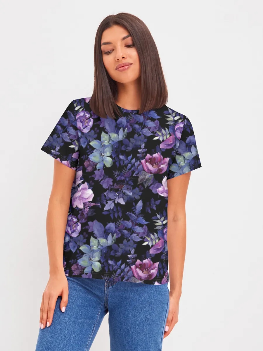 Midnight Purple Florals