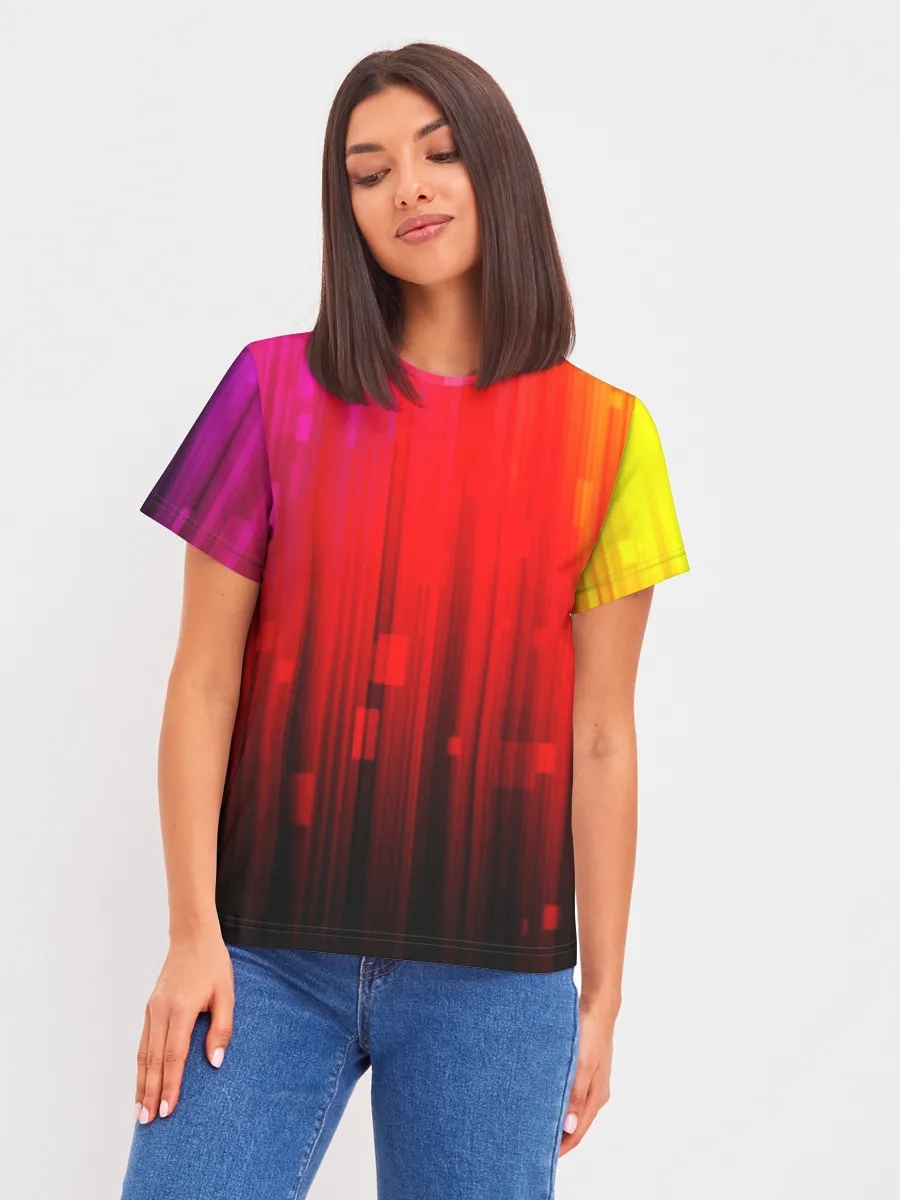 Neon Rainbow Light Beams