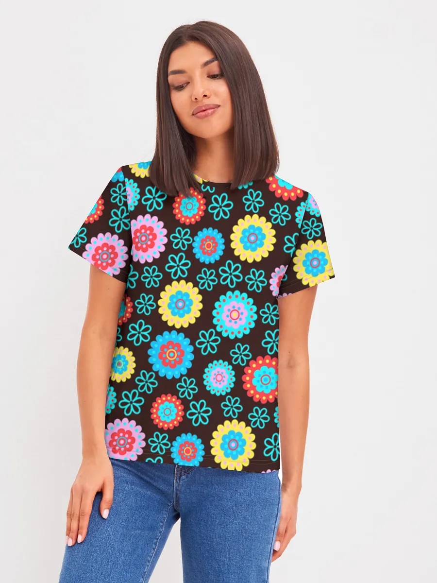 Groovy Retro Flower Doodles