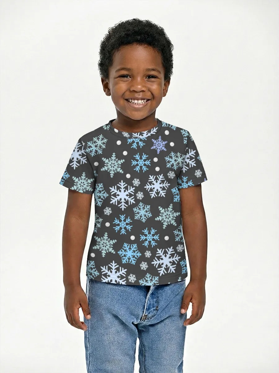 Blue Snowflakes On Black