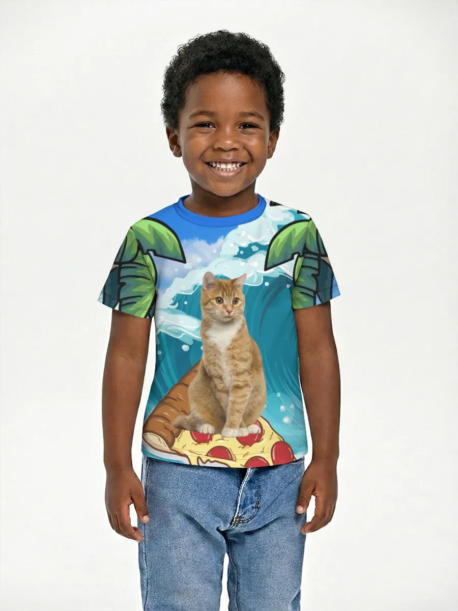 Pizza Surfing Cat