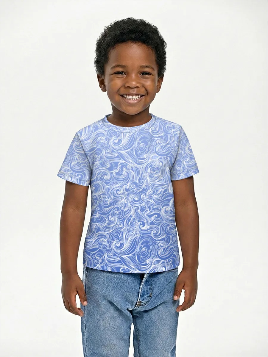 Blue Baroque Floral Swirls