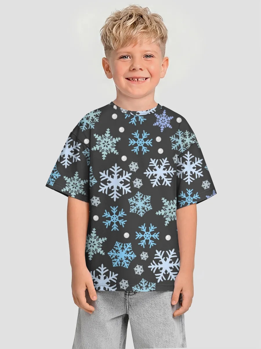 Blue Snowflakes On Black