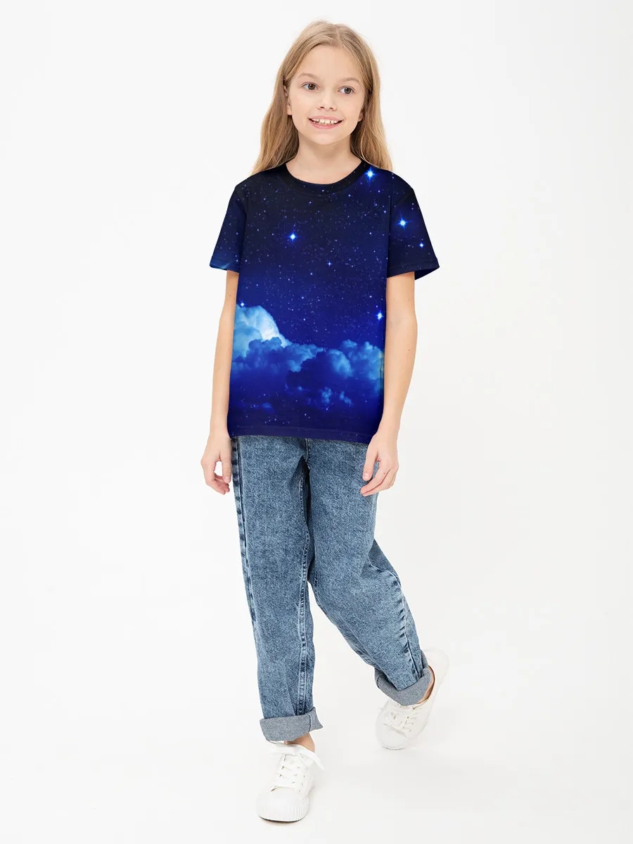 Crescent Moon Starry Sky