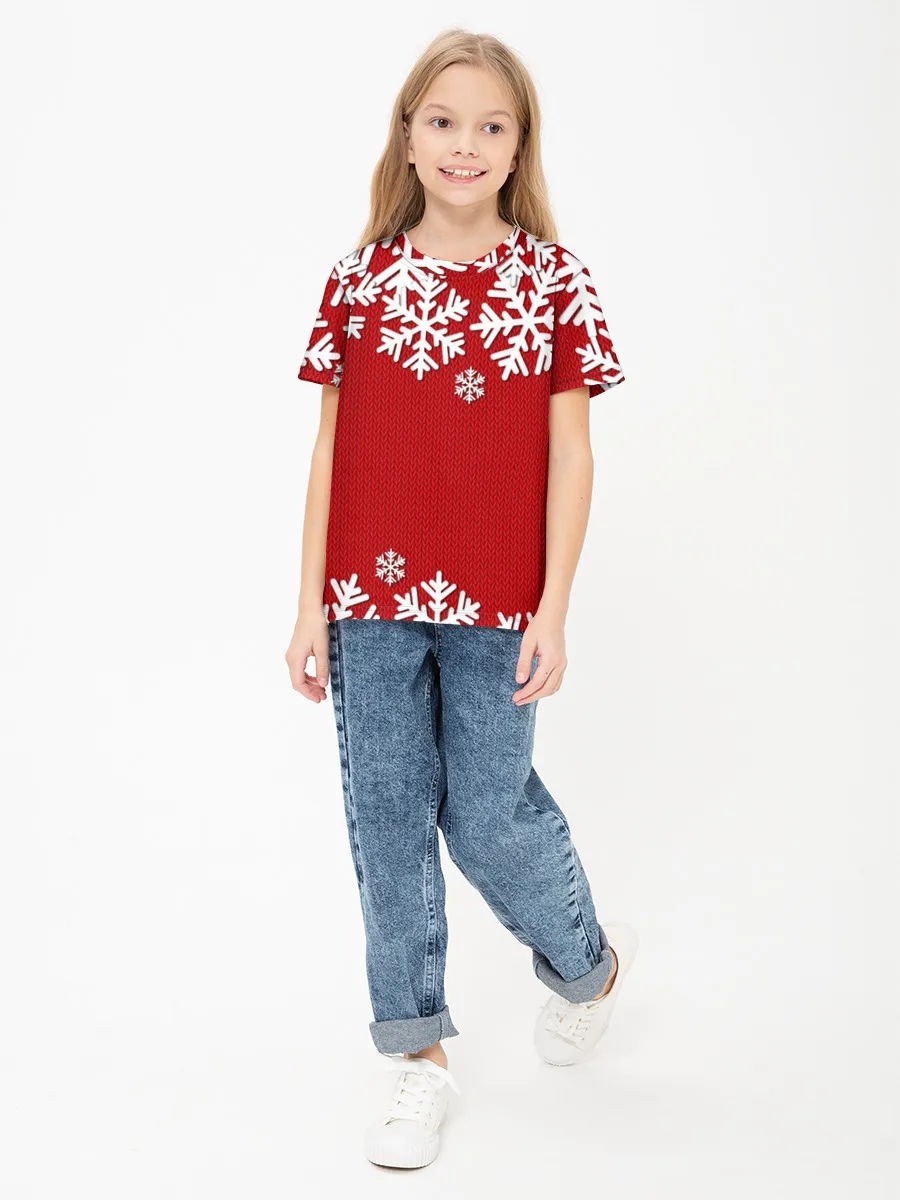 Festive Snowflakes On Red
