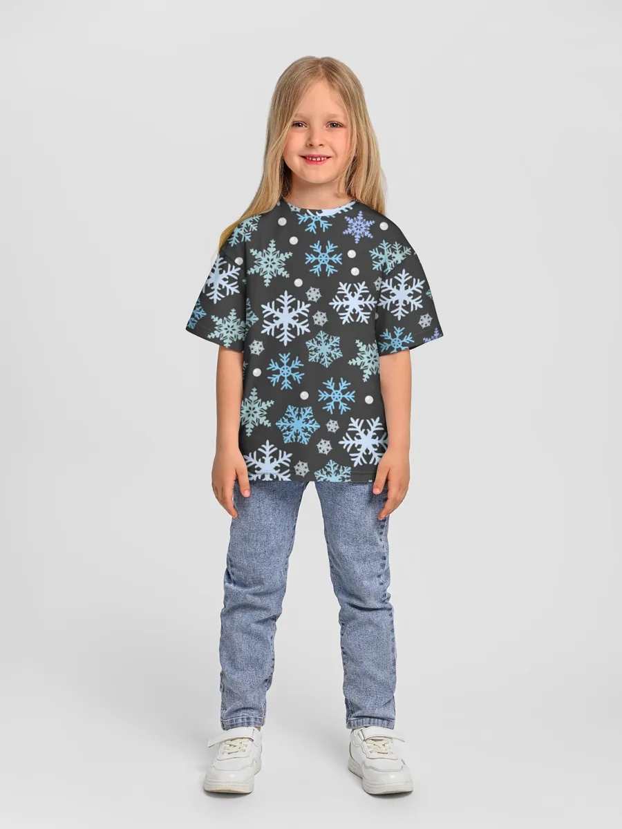 Blue Snowflakes On Black