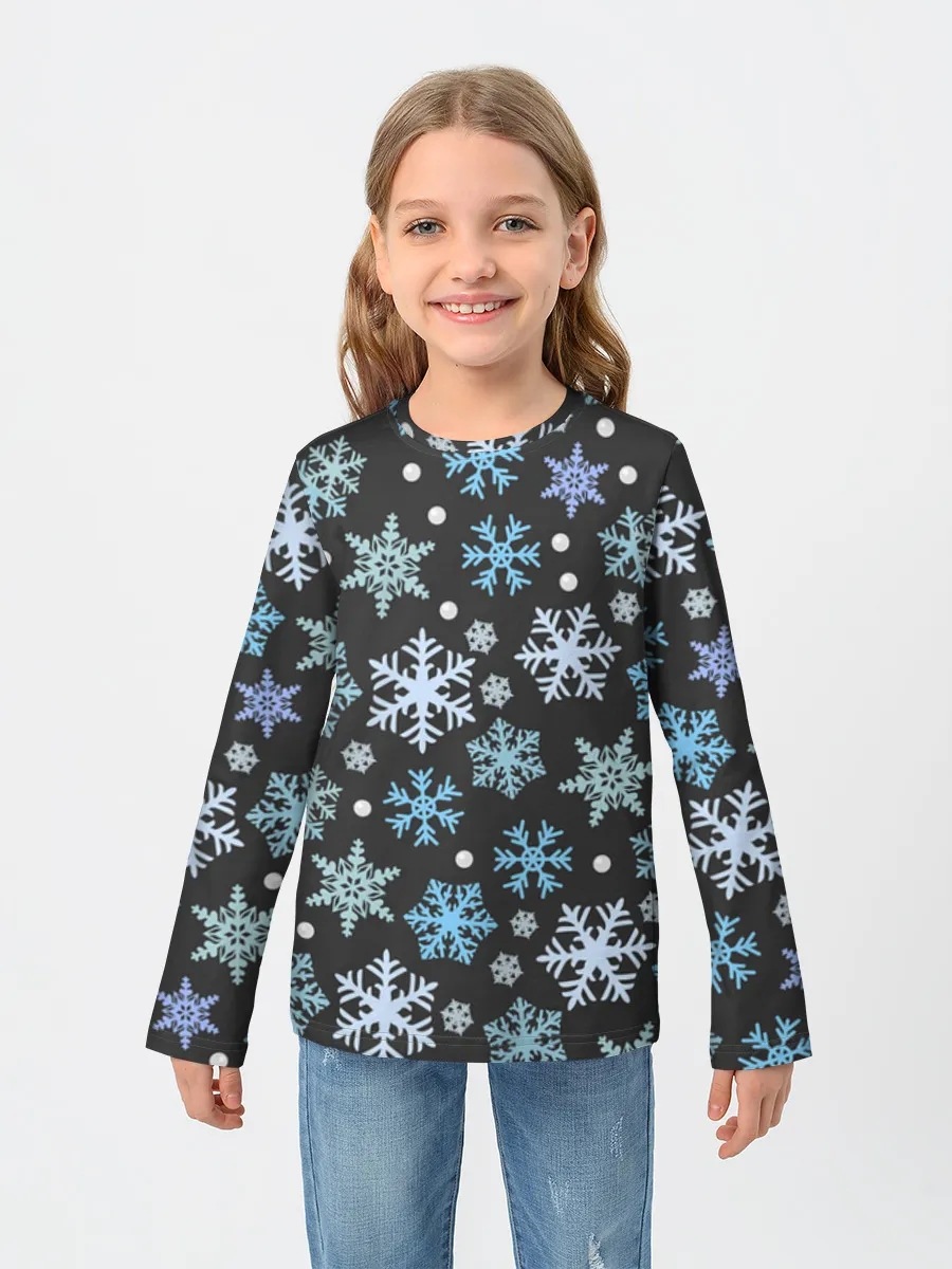 Blue Snowflakes On Black