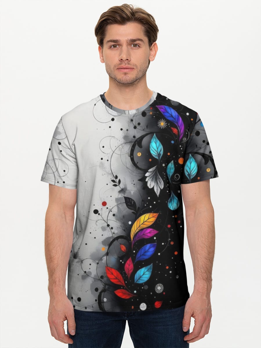 colorful falling flowers