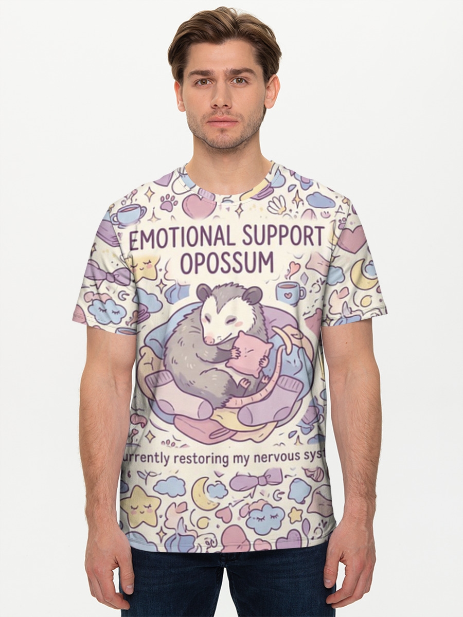 EMOTIONAL SUPPORT OPOSSUM meme tee