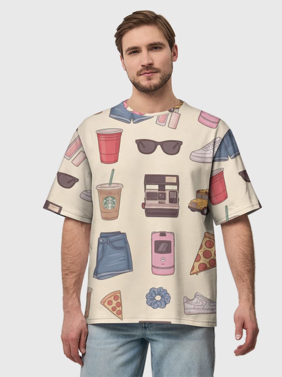 Men's oversized cotton T-shirt