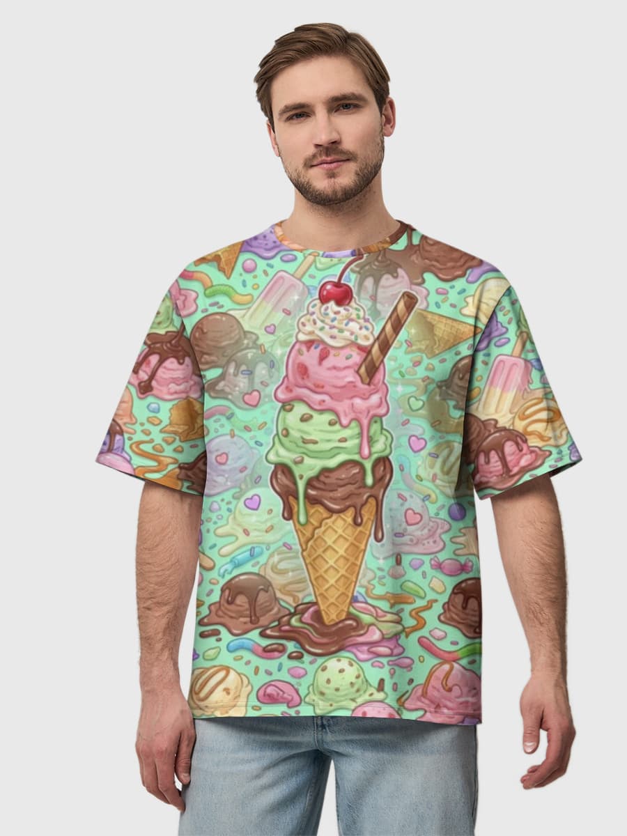 Men's oversized cotton T-shirt